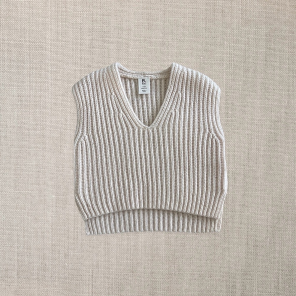 Banana Republic Baby Cashmere Knit Vest, Tan, Size 3-6 months